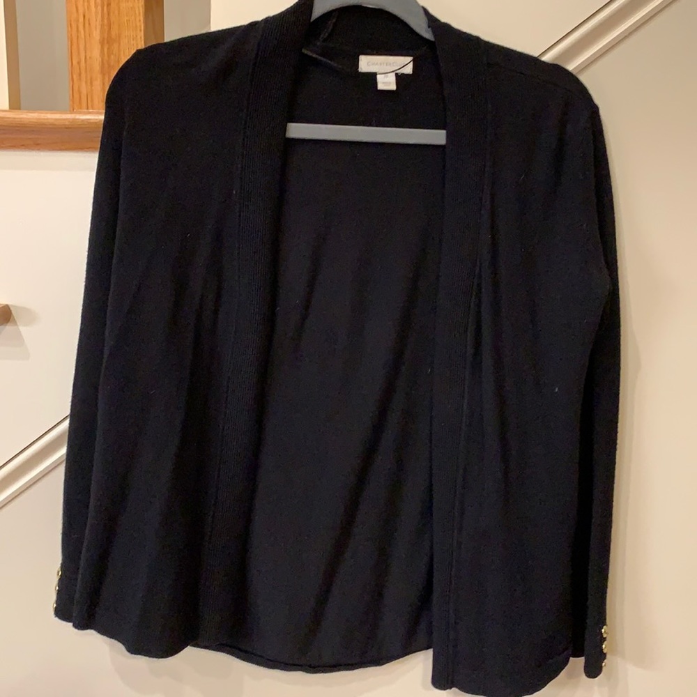 Black cardigan sweater lightly worn Petite PP